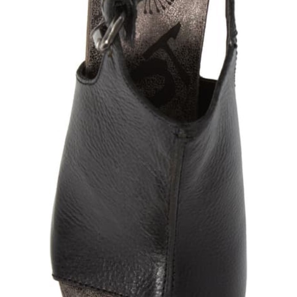 OBT Black Platform Wedge Sandal size 9 - Picture 3 of 8